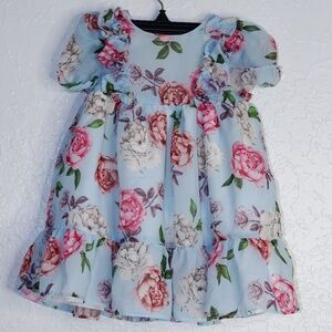 Pastourelle by Pippa & Julie Dress Baby Blue Floral size 12 months